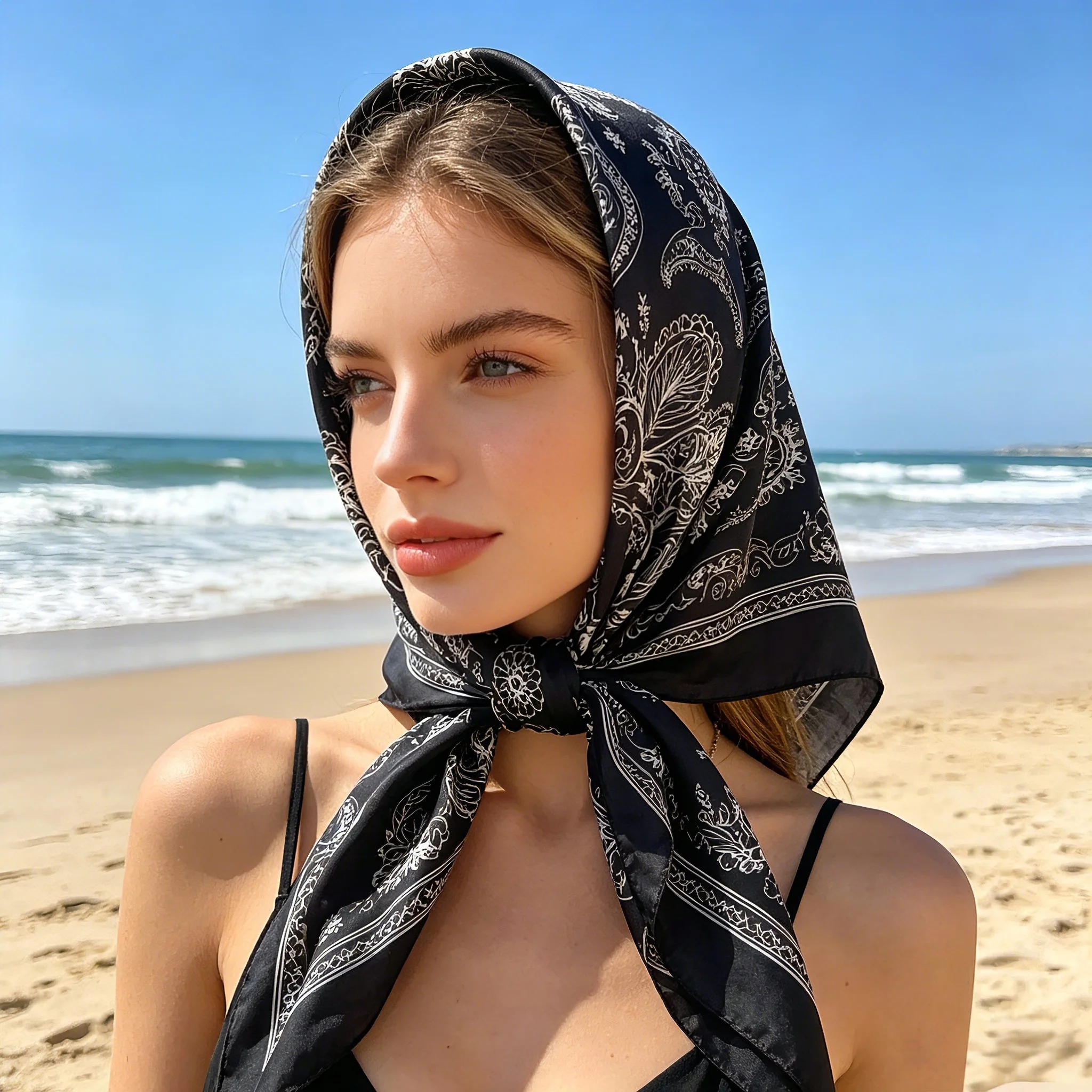 

2026 New Paisley Print Square Scarfs for Women Neck Ties Kerchief Lady Decoration Hijab Female Neckerchief Wraps