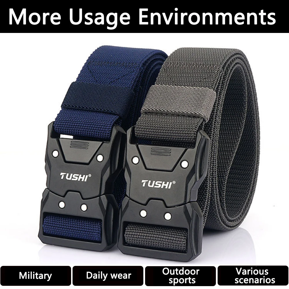 TUSHI New Mens Belt Army Outdoor Hunting Multi Function Tactical Belt Combat Survival Marine Corps Canvas Nylon Women Sport Belt