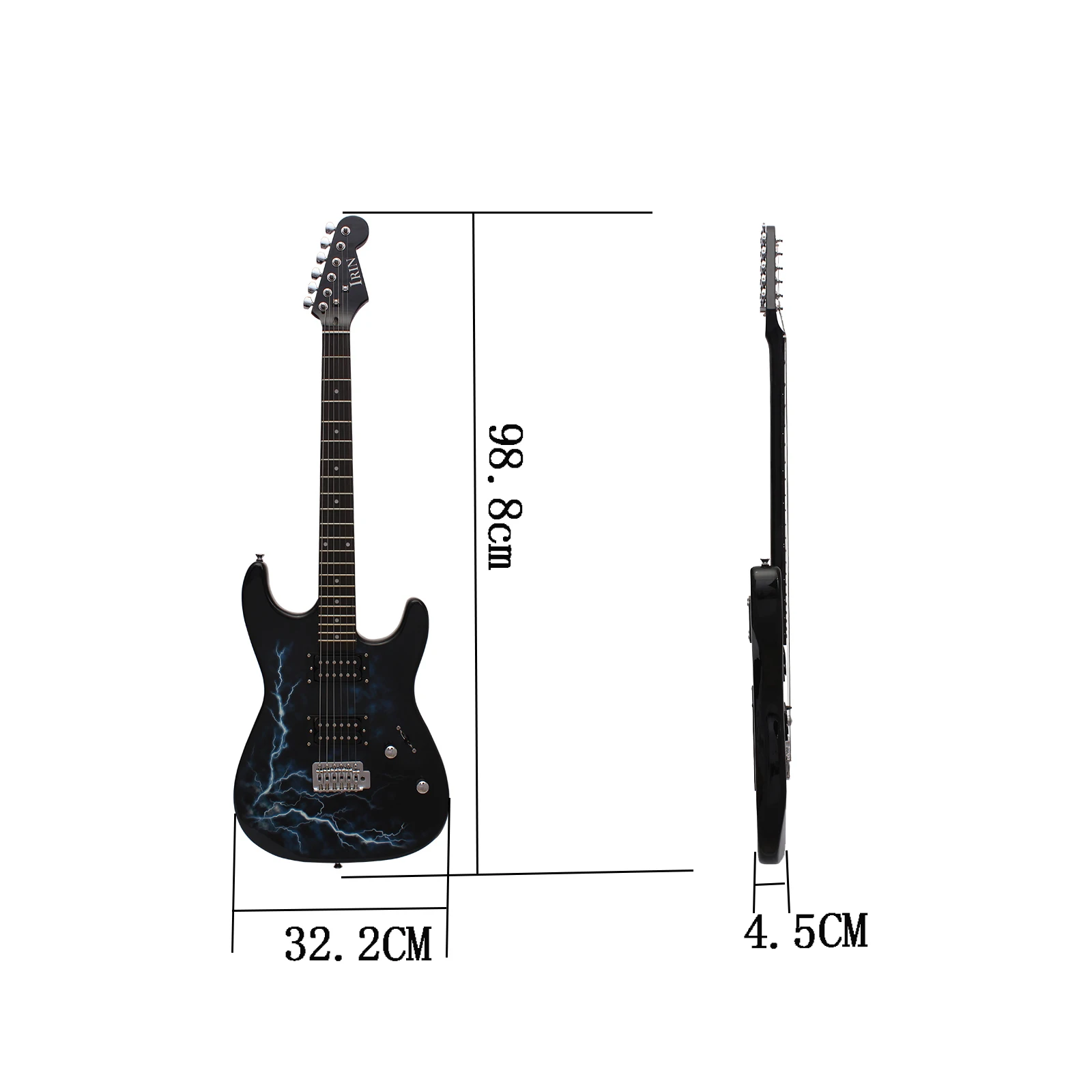 39 Inch 6 Strings ST Electric Guitar 21 Frets Basswood Body Maple Neck Electric Guitar with Picks Amp Strap Guitar Parts