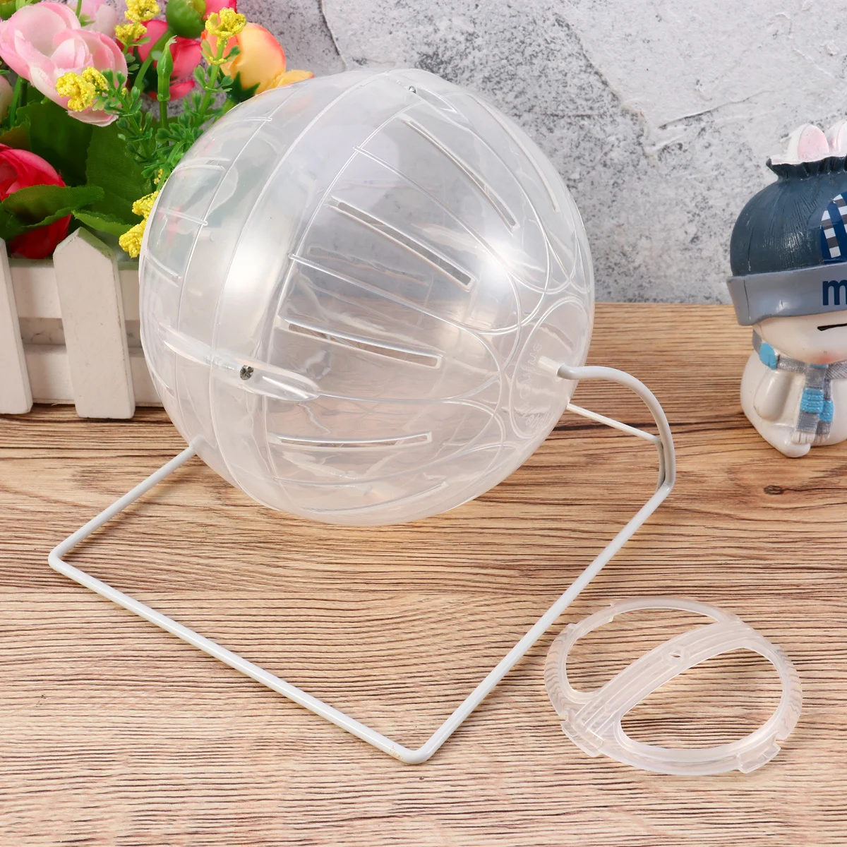 

Hamster Running Ball Plastic Metal Safe Non-Toxic Exercise Play Relief Boredom Activity Fun Pet For Small Animals Gerbils