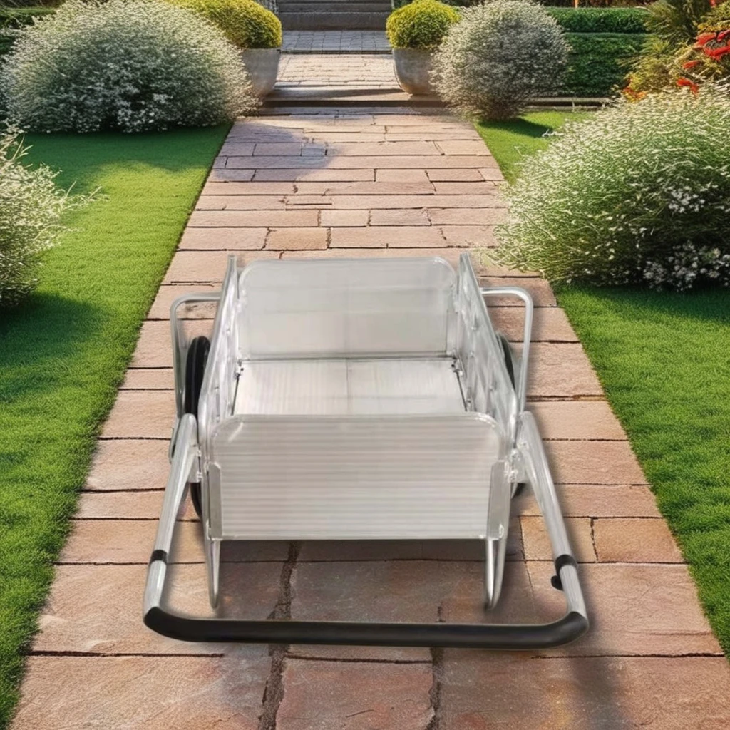 

Сверхмощная алюминиевая складная тележка для дома и сада весом 300 кг с четырехколесным контейнером из искусственной кожи с колесом, структура платформы, настраиваемая OEM