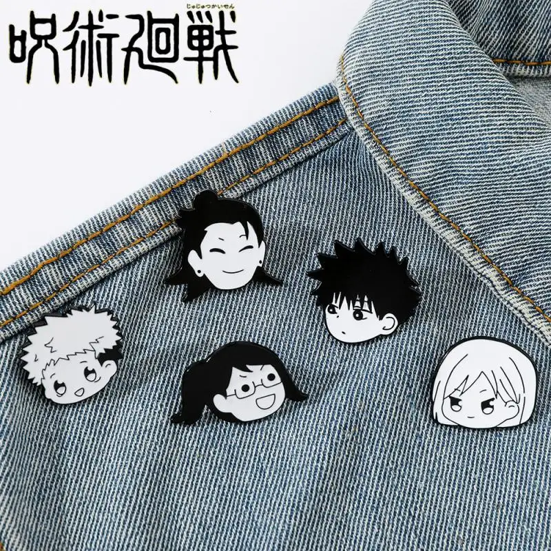 Anime Jujutsu Kaisen Gojo Satoru Metal Brooch Pin New Children Hat Backpack Decoration Alloy Badge Men Clothing Decoration Badge