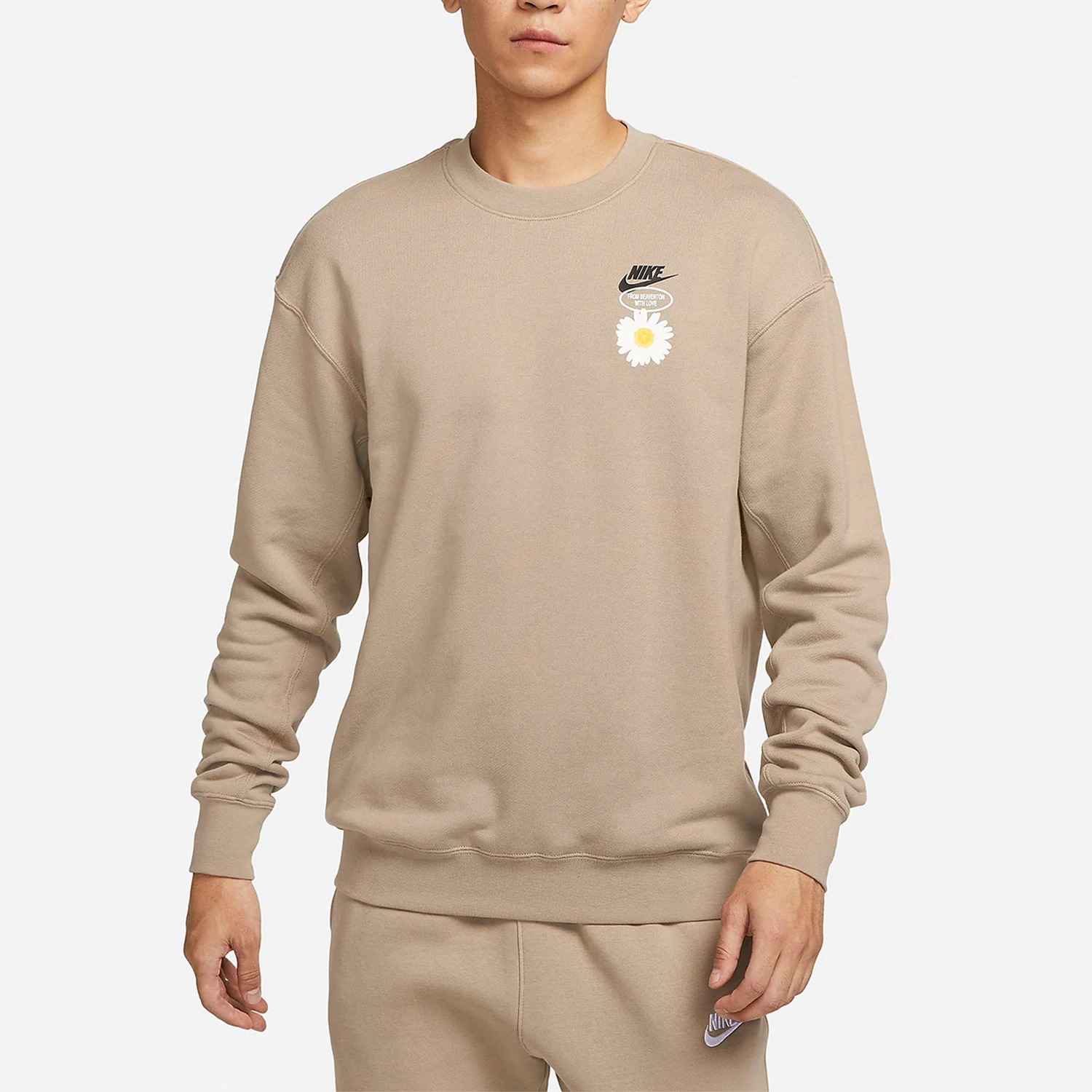 

Nike genuine Autumn Men's Daisy Print Knitted Warm Sweatshirt HJ0836-247