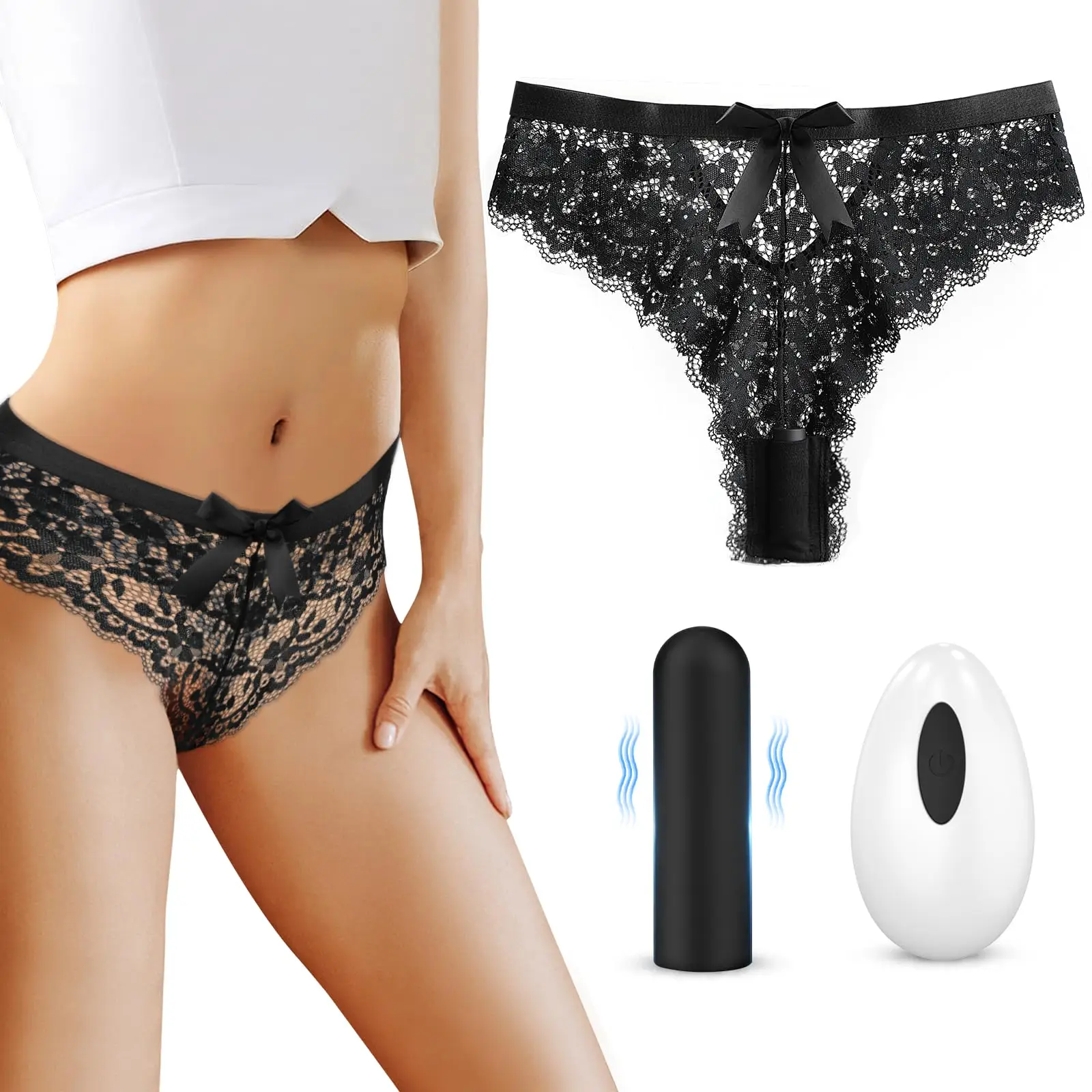 

Sex Toys Remote Control Vibrator Bullet Panties - Mini Vibrators Wearable Panty Vibe with 10 Vibrating Modes and Adjustable Si