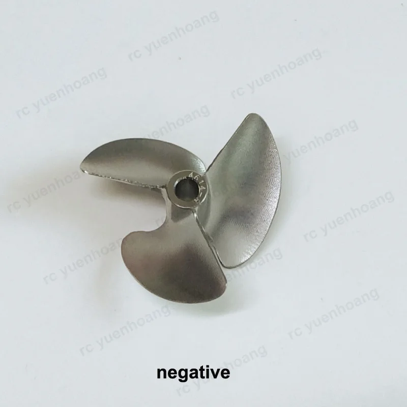 1PCS RC Model Boat CNC 3-Blade Paddle Dia 46mm 48mm Inner Hole 4.76mm Semi Immersion Propeller 46x4.76mm 48x4.76mm Metal Props