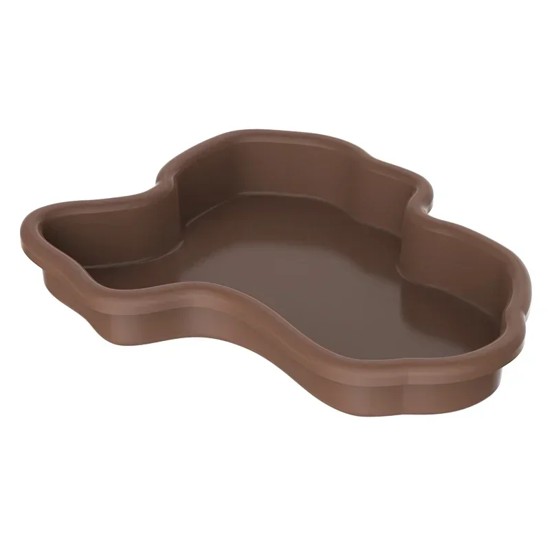 Turtle Bath Tub Crawling Pet Tortoise Yellow Margin Half Water Turtle Bath Bath Feeding Tray Breeding Box Landscaping Supplies
