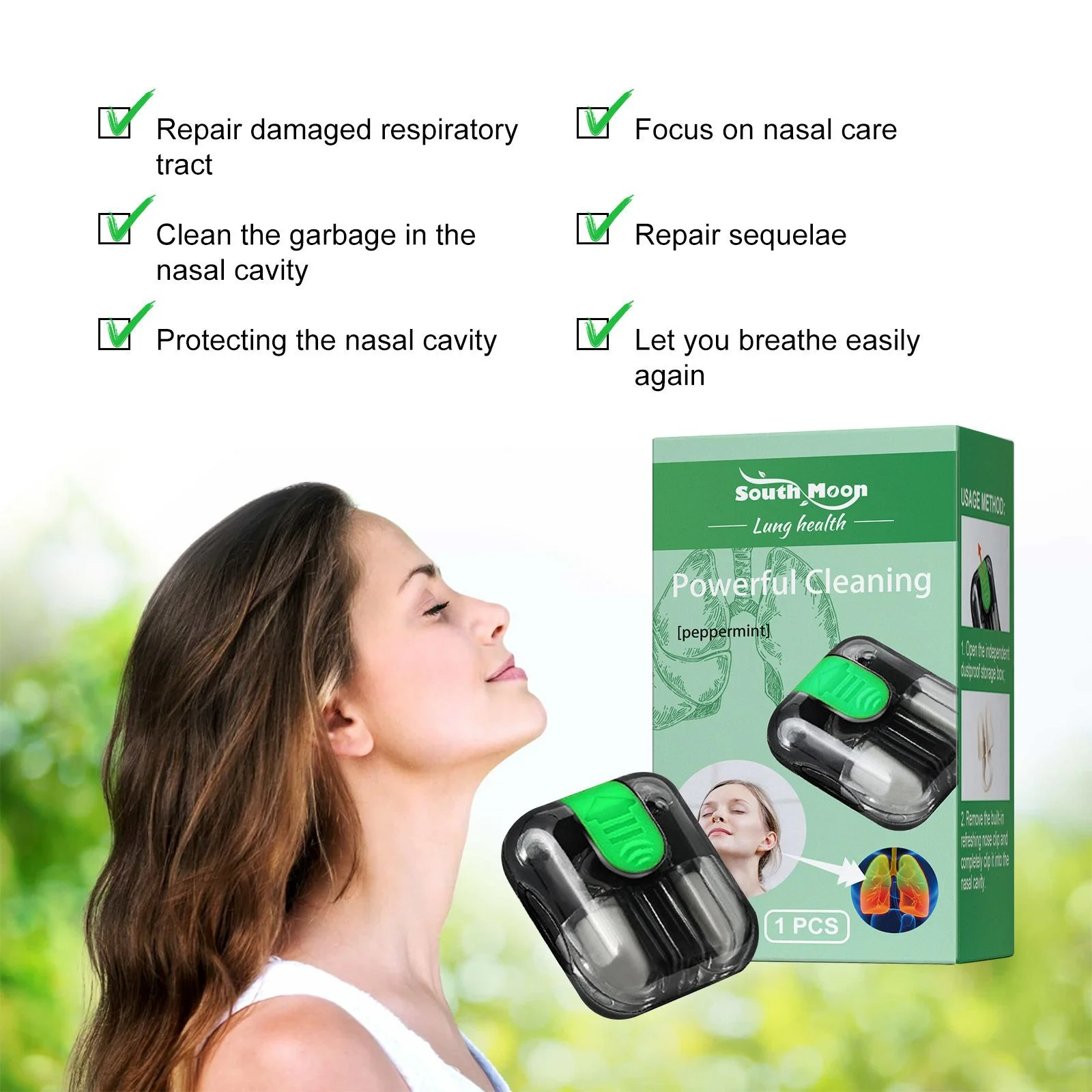 Liver Health Nasal Inhaler Lung Cleanse Detox Prevent Cirrhosis Disease Promote Metabolism Relief Discomfortion Detox Nose Boxes