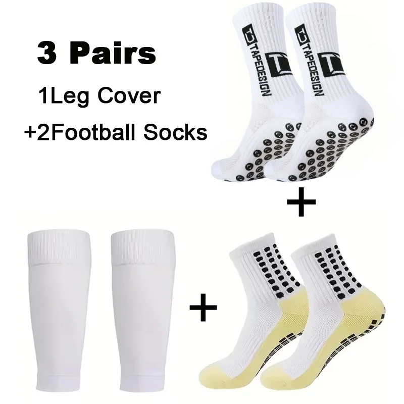 

Профессиональные мужские и женские футбольные носки и наколенники из трех частей, подходят для взрослых и подростков, противоскользящие баскетбольные и
