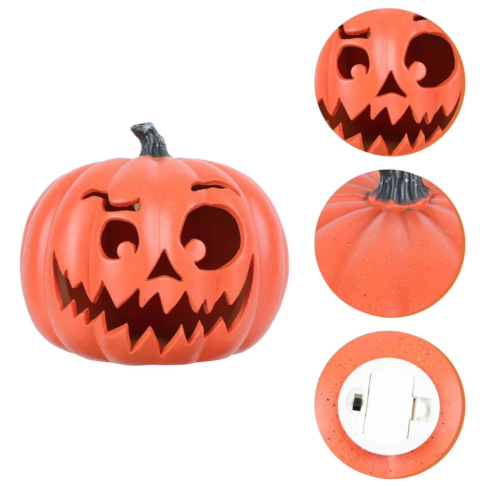 

1Pcs Halloween Pumpkin Light Decorative Lamp Table Ornament Exquisite Design Warm Glow Home Bar Party Festival Decor