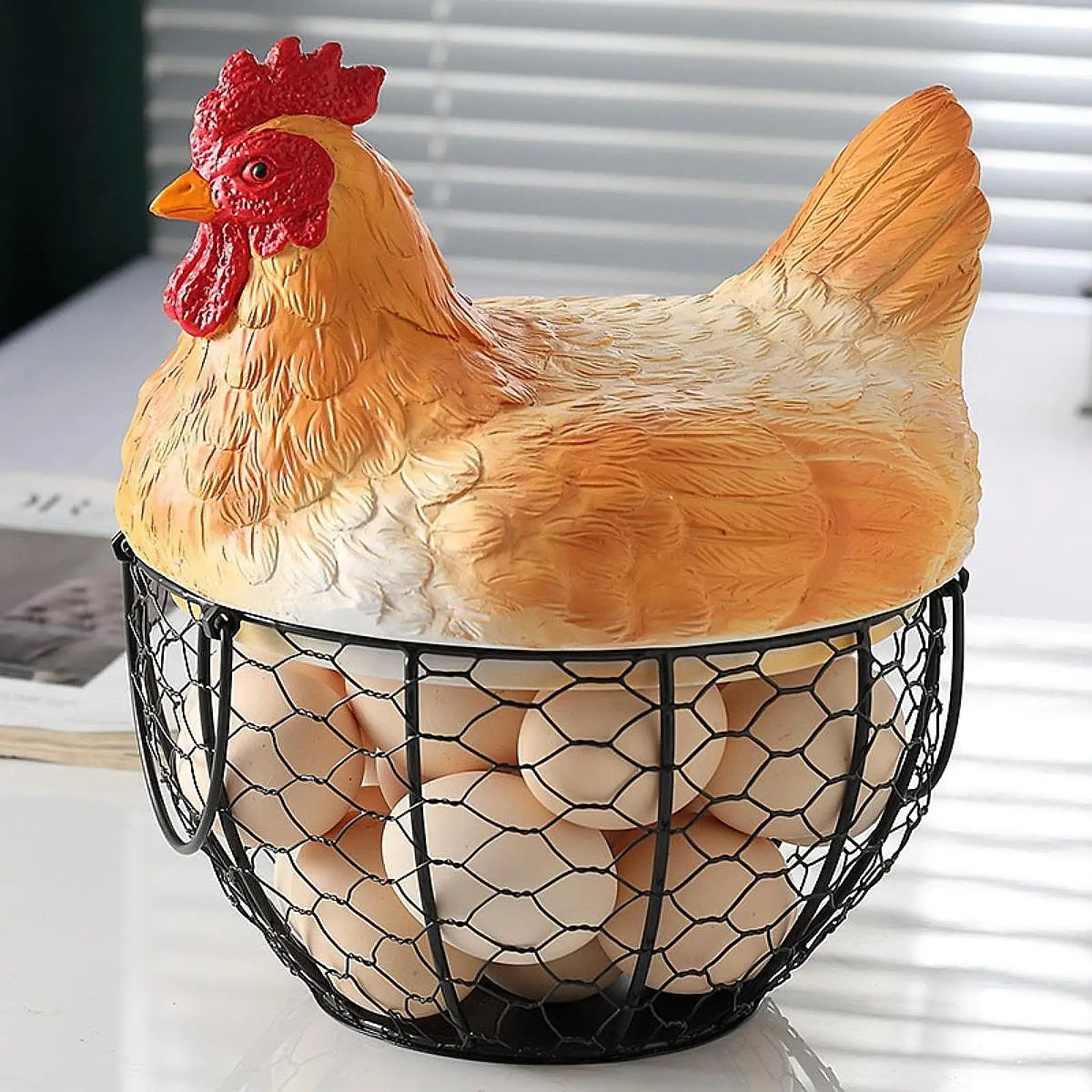 Egg Basket Decorative Large Capacity Fruit Basket for Vegetable Pantry Snack