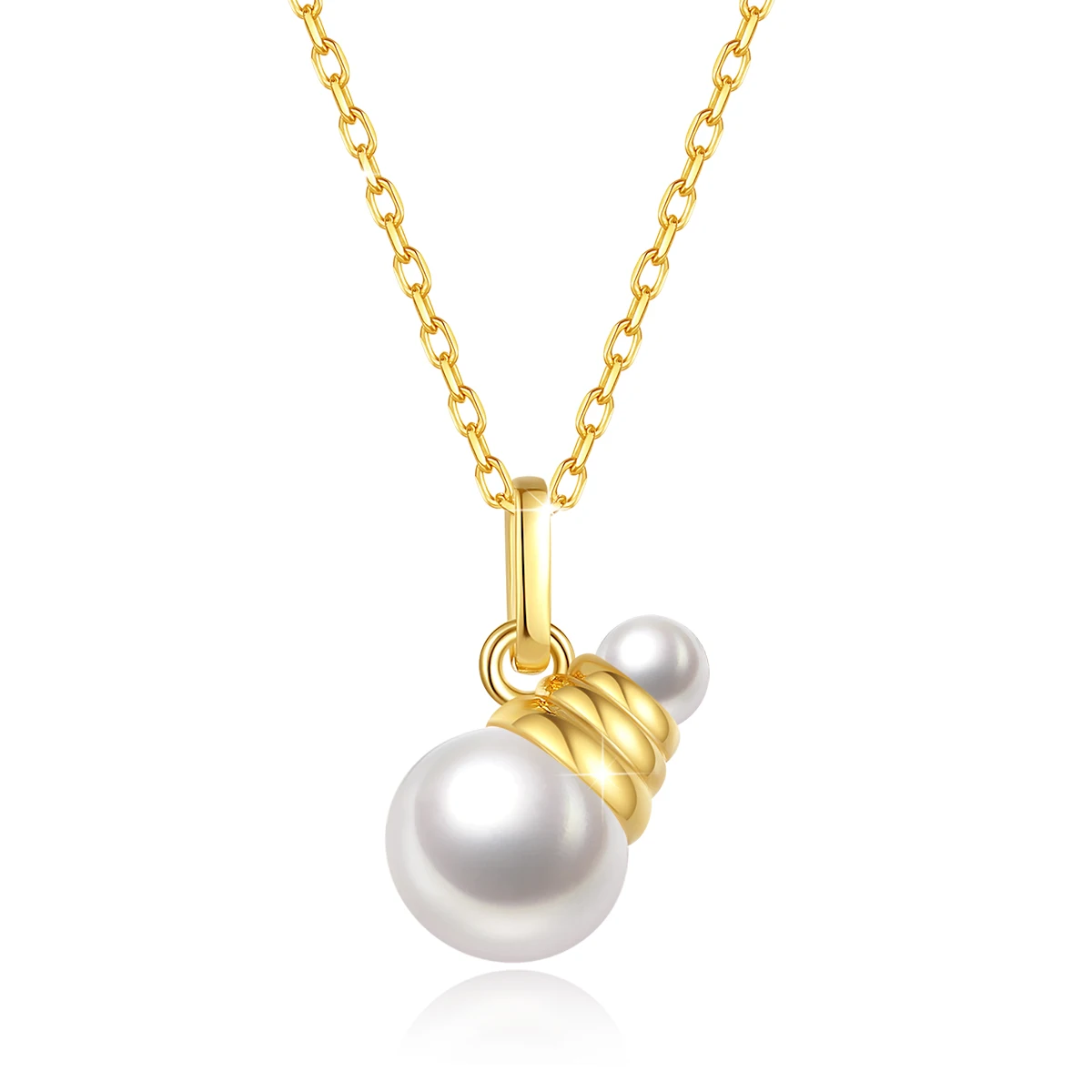 100% Real 18K Gold Light Necklace Jewelry With Certificate Natural Freshwater Pearl Pendant AU750 Luxury Jewelry High Quality