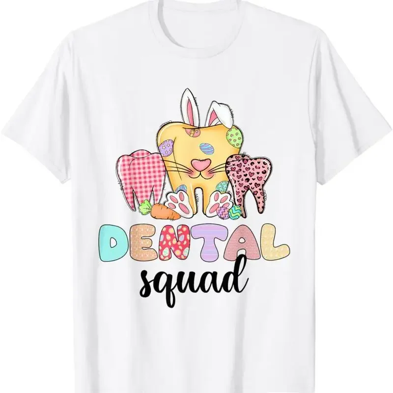 Dental Squad Easter Cute Dentist Tooth Bunny Eggs T Shirt