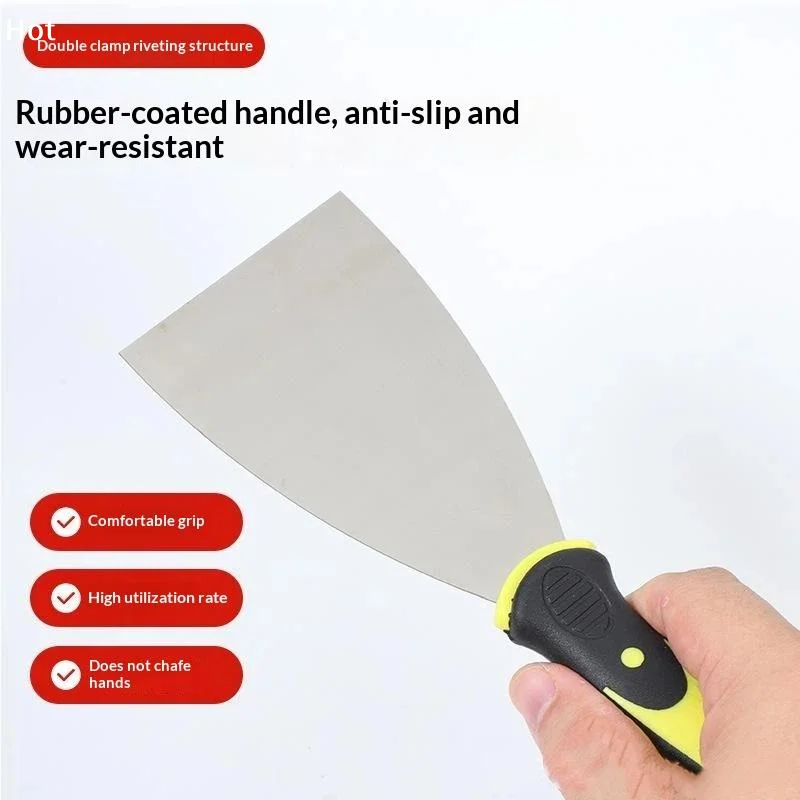 Stainless Steel Putty Knife Plastic Handle Scraper Flexible Blade Filling Painting Tool For DIY Wall Renovation Construction Us
