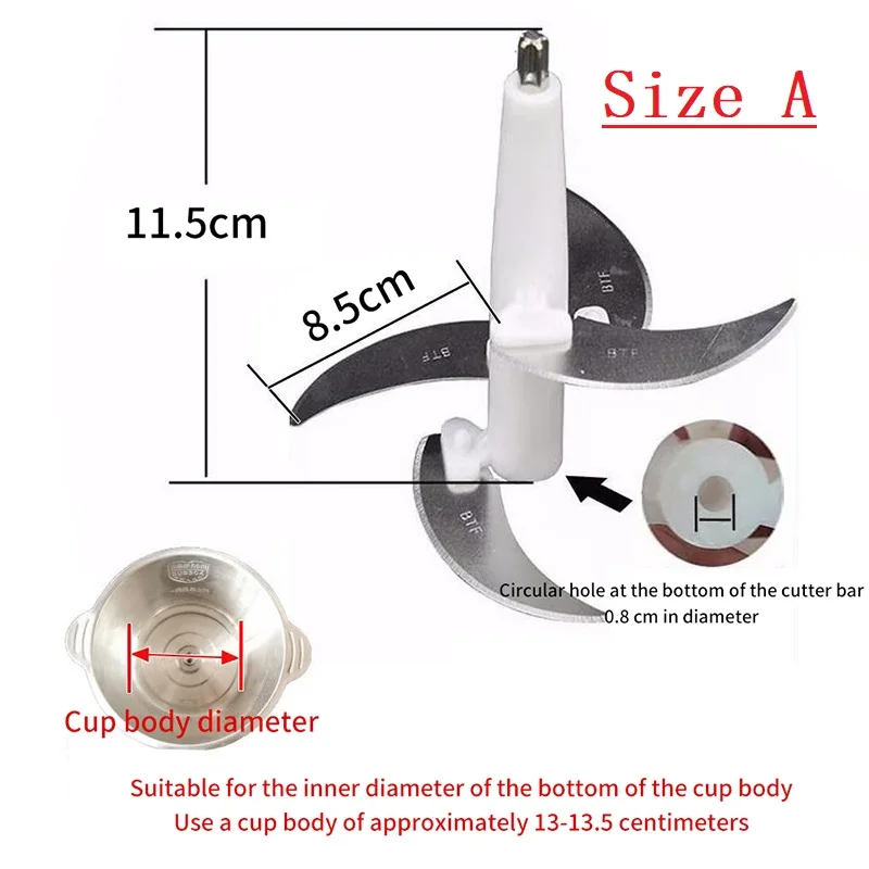Electric Meat Grinder Blade Food Crusher Processor Replacement Spare Parts For 2L/3L/4L Meat Grinder Accessories Kitchen Tools
