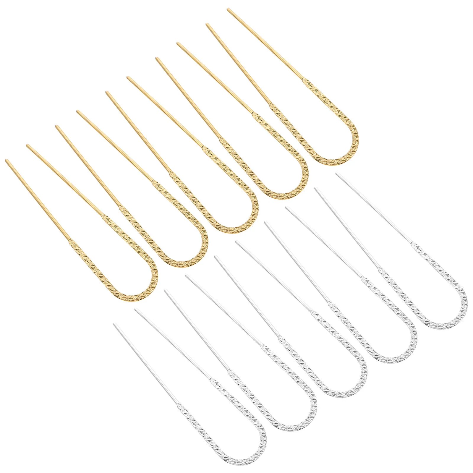 10Pcs Iron Retro U Shaped Hair Forks Vintage Hairpins Bridal Hair Accessories for Women Party Prom Retro Hairpins