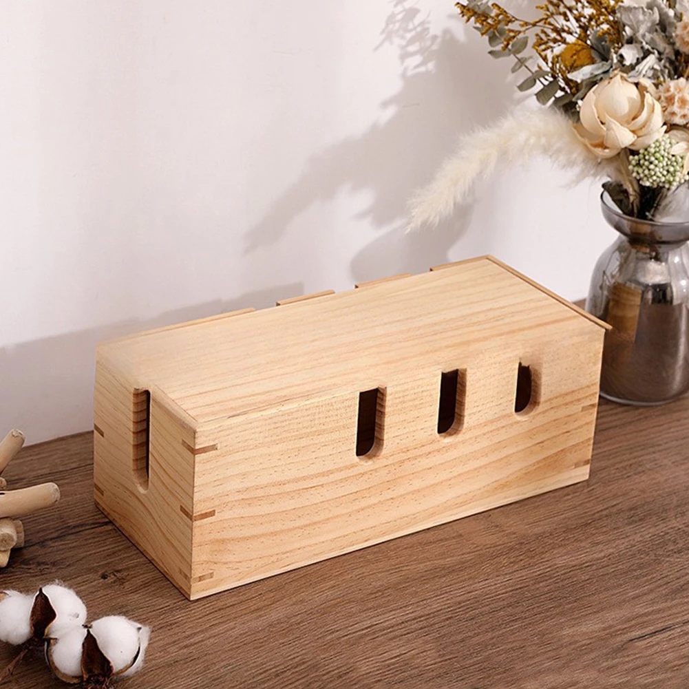 

1 шт. деревянный ящик для хранения, креативный чехол для розетки, винтажная коробка для проводов, деревянный ящик для домашнего хранения для организации шнуров и устройств