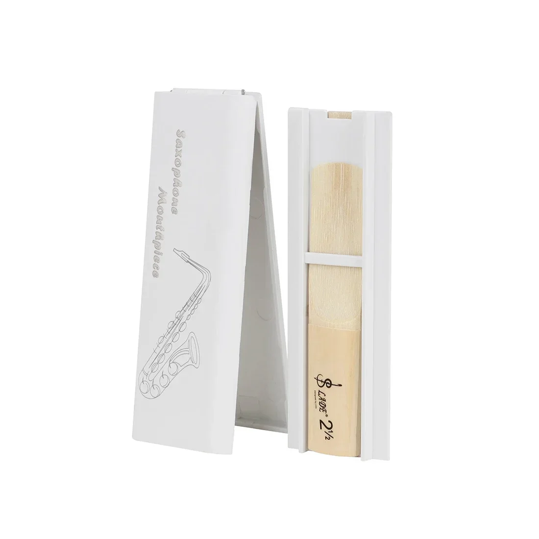 Saxophon Reed Case Box Klarinette Universal Weiß Reed Case Doppelseitige Individuelle Slots Saxophon Zubehör Klarinette Teile