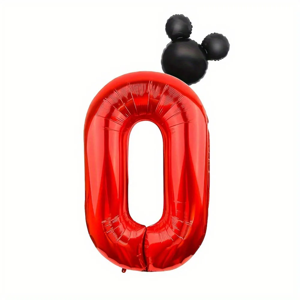 2 Stück 40 Zoll rote Folienballons 0-9 Nummerierte niedliche Mauskopf-Form Ballons für Geburtstag Jubiläum Party Deko Babyparty – Detail 7