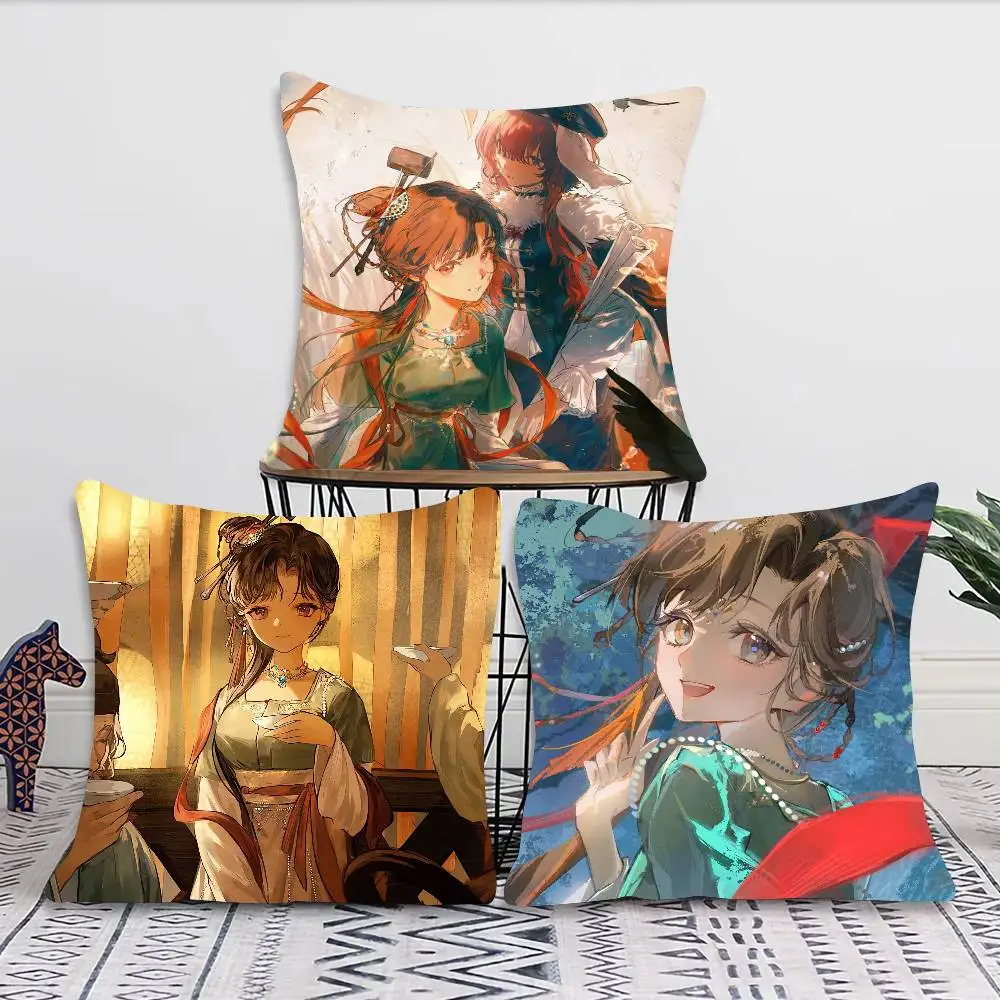 Jiu Niangzi Animated Game R-Reverse 1999 Pillow Case Fashion Square Pillowcase Bedroom Sofa Room Ins Decoration Leisure