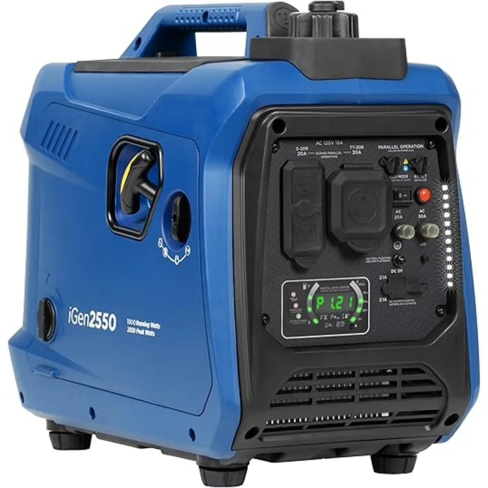 

2550 Peak Watt Super Quiet & Lightweight Portable Inverter Generator, RV Ready 30A Outlet, Gas Powered