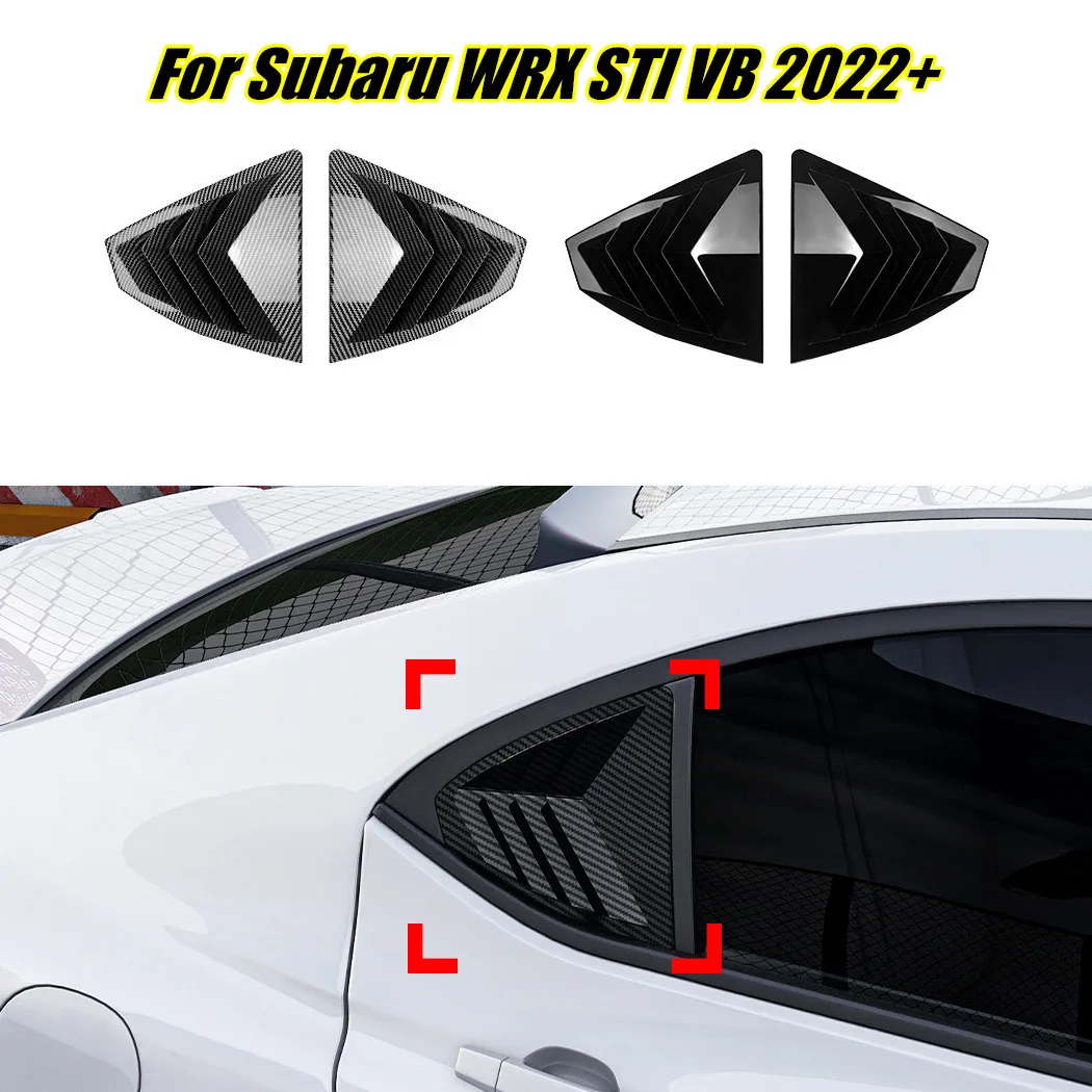 

Glossy Black Rear Window Louver Shutter Cover Trim Vent For Subaru WRX STI VB 2022+ Window Blinds Car Accessories