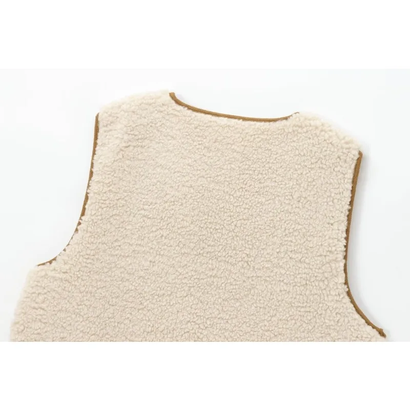 معطف الشتاء الإناث سترات بلا أكمام امرأة الخريف ملابس خارجية البيج الدانتيل متابعة س الرقبة سترات جديدة مبطن سترات المرأة سترة دافئة