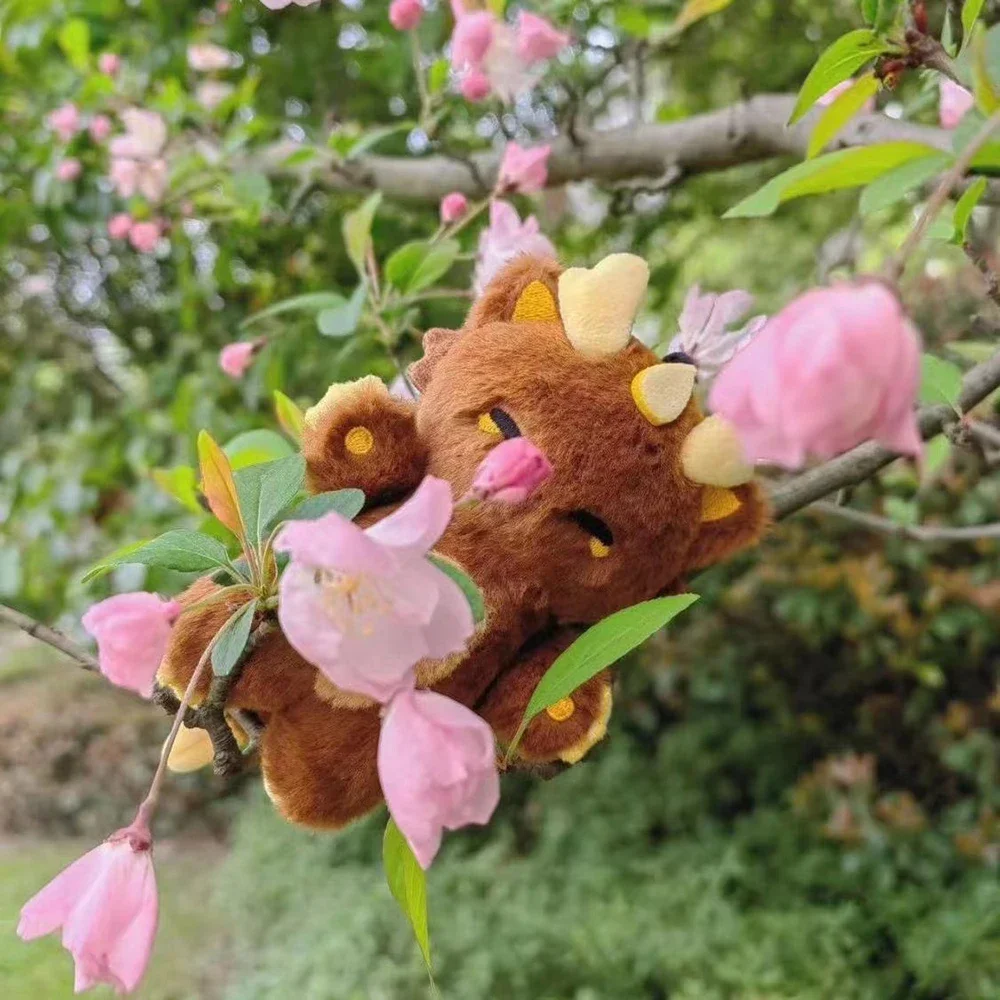 Genshin impact Zhongli morax คอสเพลย์ตุ๊กตาน่ารักๆยัดไส้กระเป๋ามังกรจี้ของเล่นพวงกุญแจของขวัญ