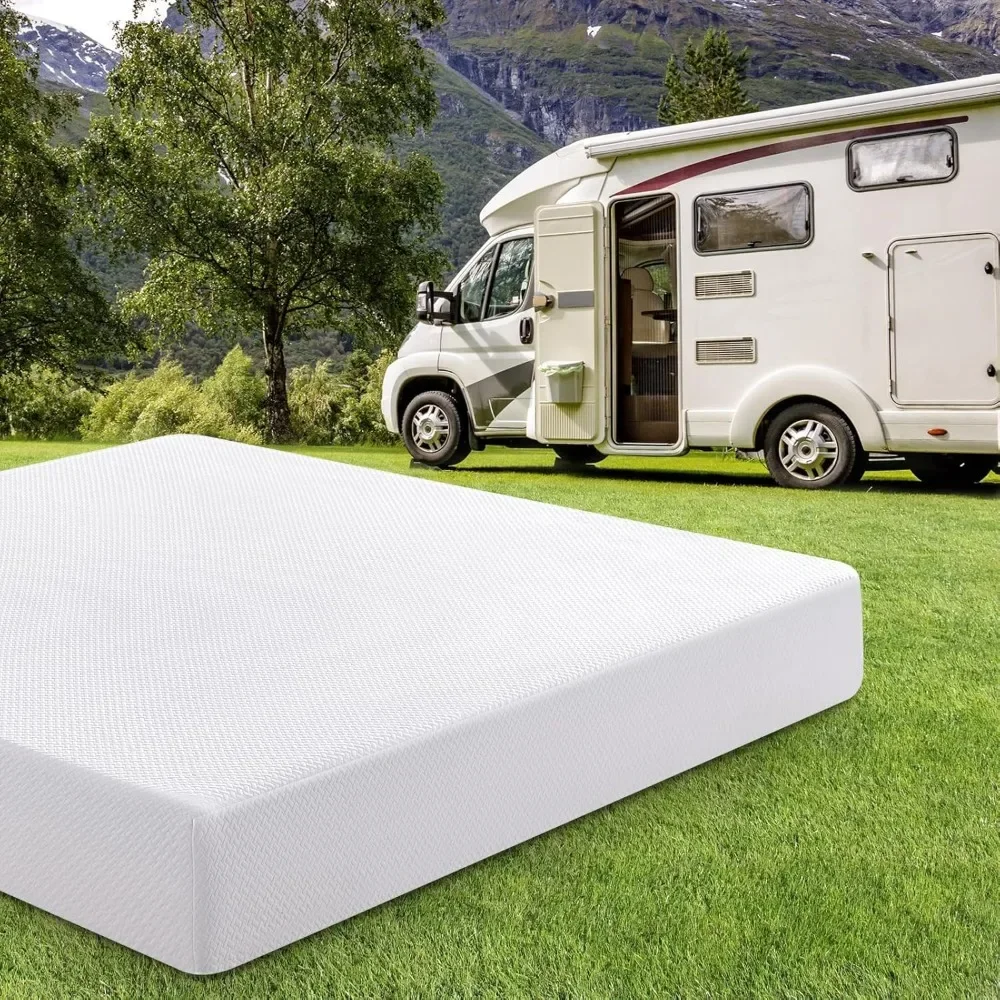 

Short Queen RV Mattress 10 Inch Memory Foam with Tencel Cover - Ultimate Comfort for Your RV