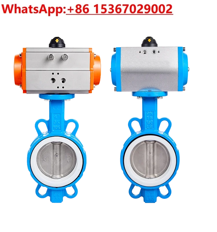 

Pneumatic PTFE Butterfly Valve D671F-16 304 Plate, Pneumatic Butterfly Valve, Wafer Butterfly Valve DN40-300