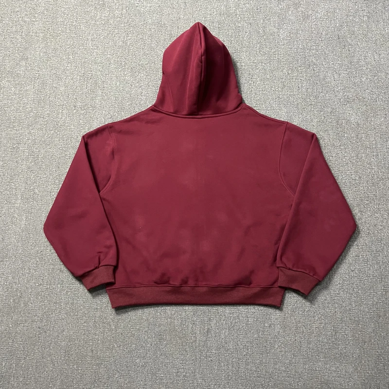Akimbo Cardigan Zipper Fleece Hoodie Y2k Men Women Loose Streetwear Red Sweatshirts Unisex Winter High Quality Hooded Pullovers