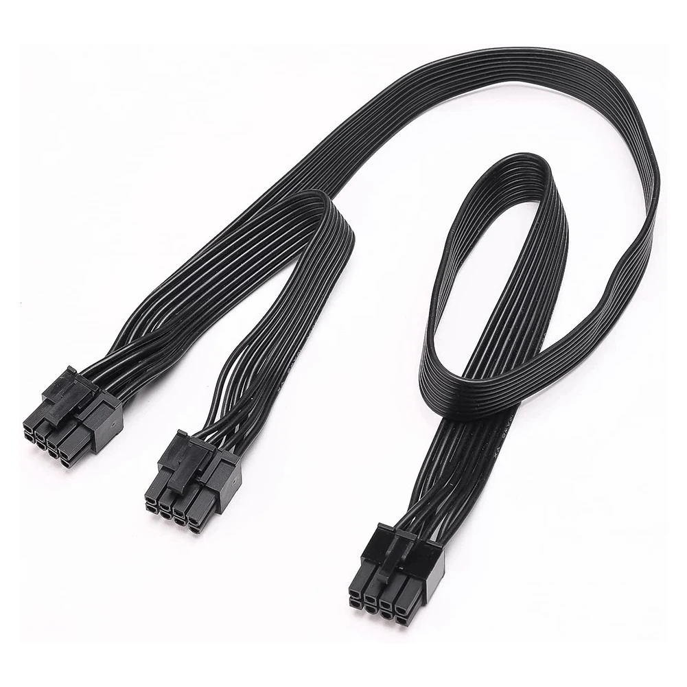 ATX CPU 8-Pin Male to Dual PCIe 8-Pin (6+2) Male Power Supply Cable for Corsair Modular Power Supply RM/HX/CX-M