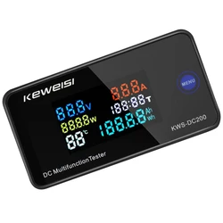 KEWEISI DC 0-200V voltmetro amperometro KWS Power Energy Meter LED Digital DC wattmetro misuratore elettrico, 10A