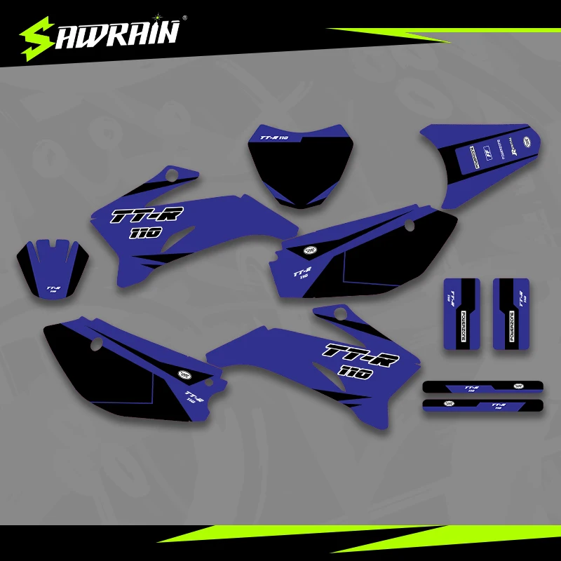 

Sawrain Motorcycle Graphics Backgrounds Decal Stickers Kits for YAMAHA 08-21TTR110