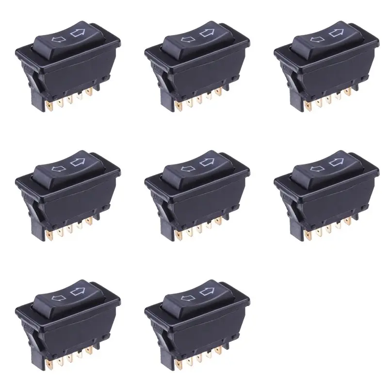 Exquisite 8X Universal Electric Power Window Switch Button 5 Pin 20A 12VDC For Car Truck Vehicle