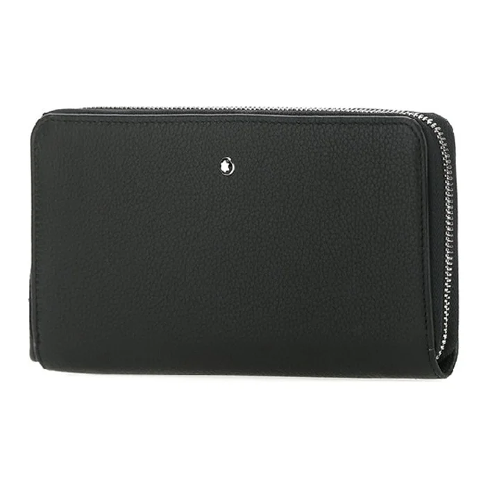 MONTBLANC Leather Wallet Regular Unisex Black 126255