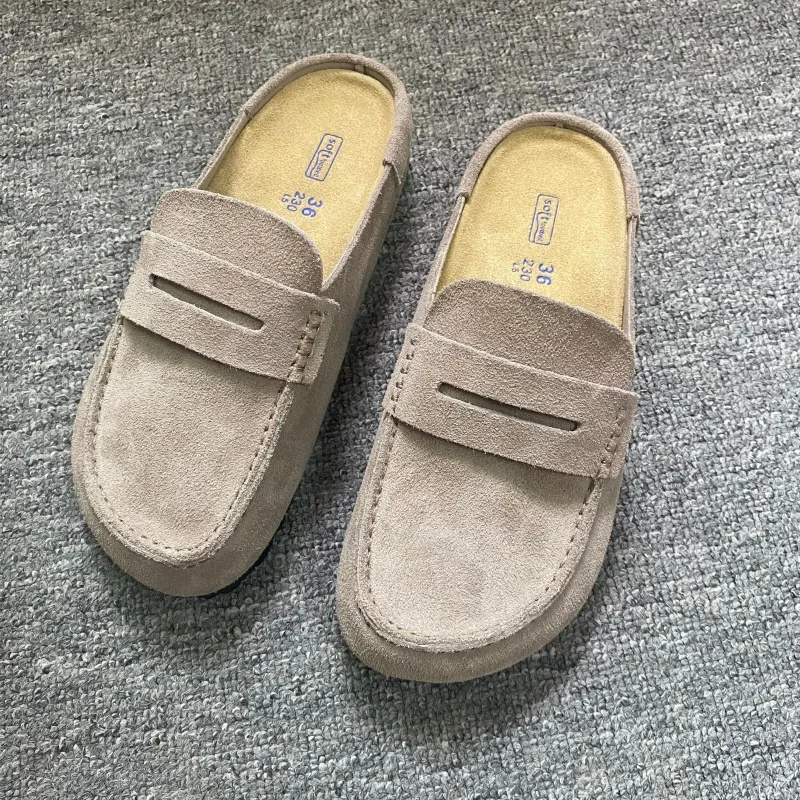 Modische Halbschuhe aus Rindsleder mit Zehenkappe, dicksohlig, bequem, atmungsaktiv, Retro-Look, lässig, für Herren – Detail 9