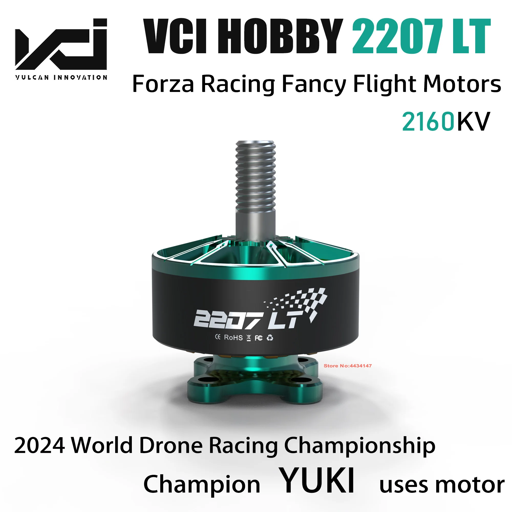 VCI HOBBY 2207LT 2160KV 6S FPV Brushless Motor GEMFAN 5127.5 props NSK NMB Bearings 7075 Aluminum For FPV RC Racing Drone Yuki