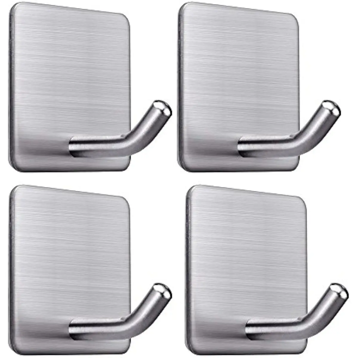 Heavy Duty Adhesive Towel Hooks Stick on Towel Hanger Wall Holder Waterproof Stainless Steel Sticky Hooks for Hanging Bathroom K