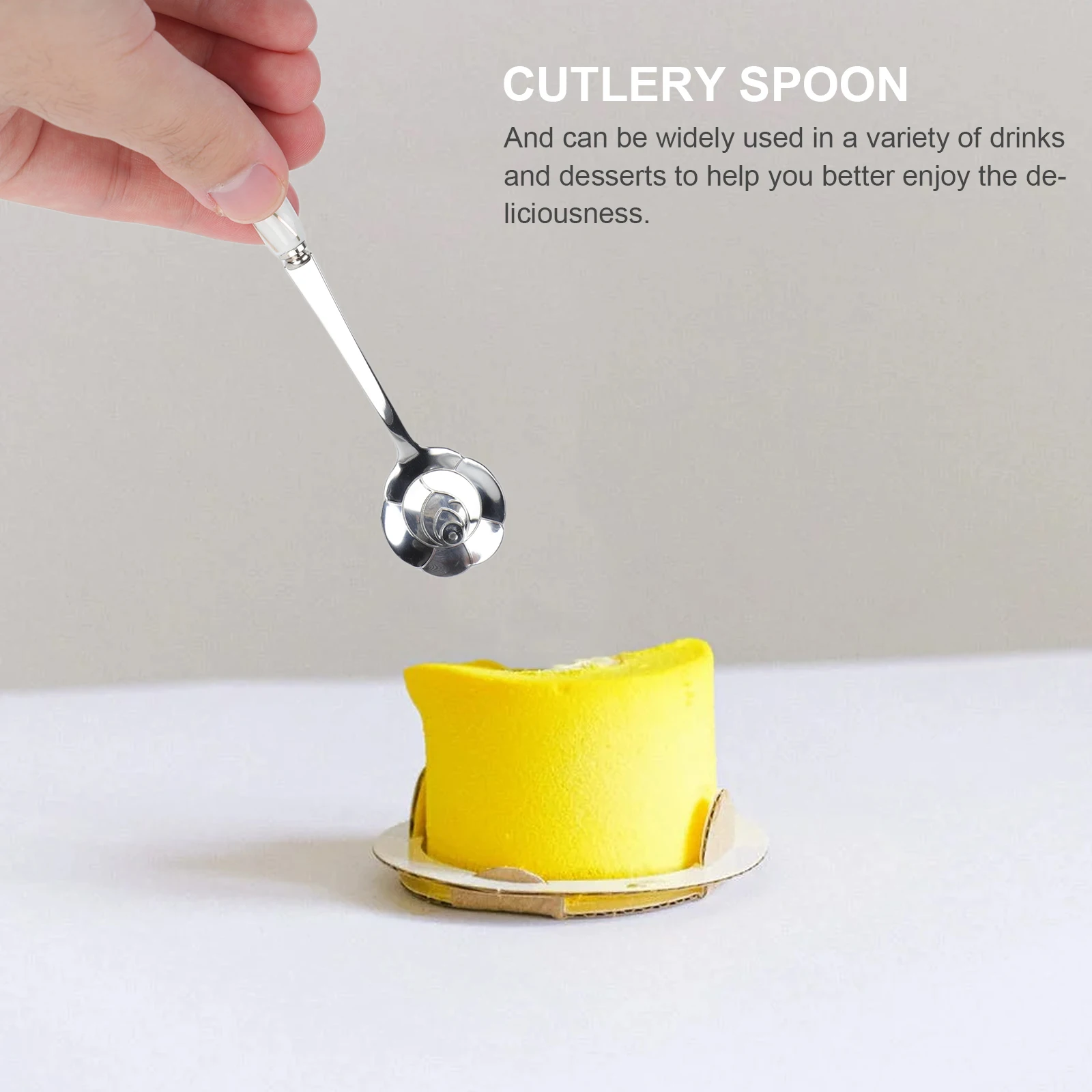 

4pcs H Spoon Stainless Creative Mixing Spoon Steel Coffee Teaspoon Cake Cutlery Kitchen Accessories Anti Rust