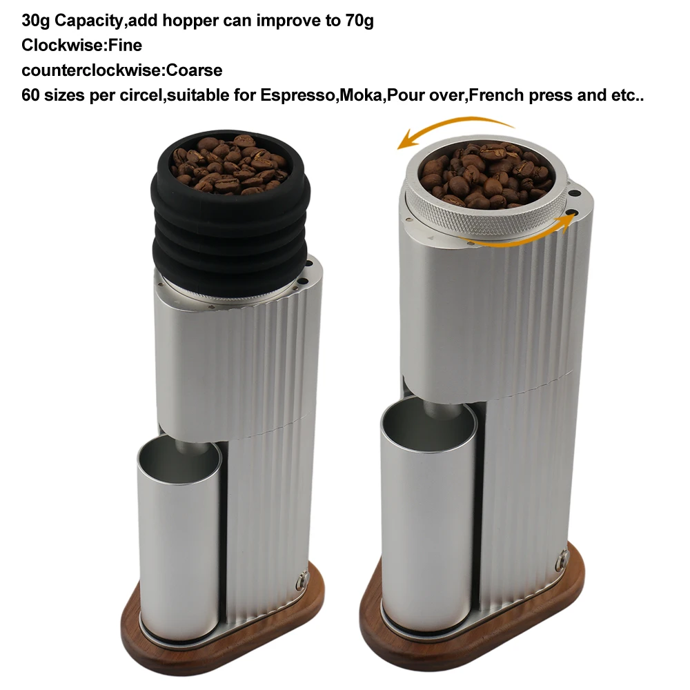 Mini Commercial Coffee Grinder Specialty Coffee Conical Burr Electric Coffee Grinder 100V 110V 220V 240V with Bellows