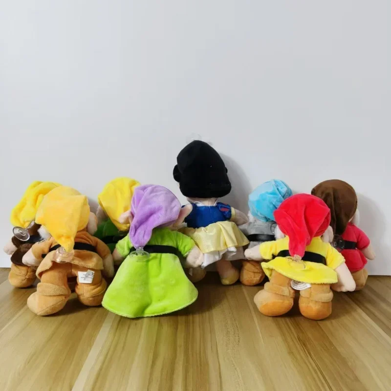 8pcs/lot Anime Disney Snow White and the Seven Dwarfs Plush Toy Cartoon Princess Stuffed Doll Pillow home decor birthday gift