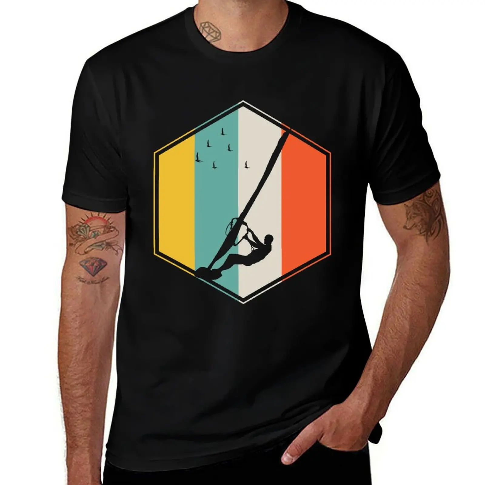 Windsurfing T-Shirt Plus Size Quick Dry Sports Tee T-Shirt