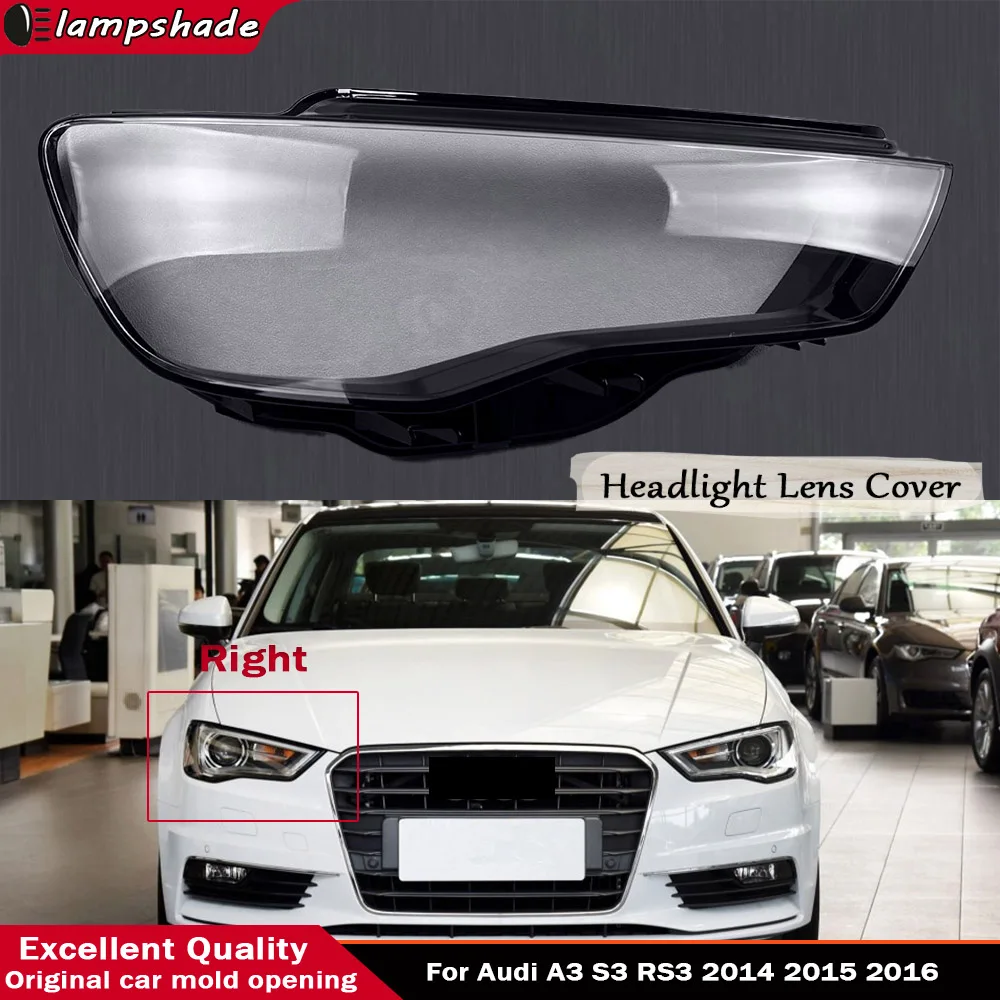 

Headlamp Cover Transparent Headlight Shell Replace Original Lampshade Plexiglass For Audi A3 S3 RS3 2014 2015 2016
