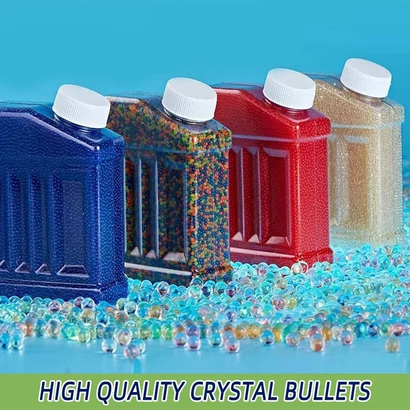 カラフルなクリスタルボール 小さな四角いボトル クリスタル弾丸 7-8MM 吸収ビーズ バブルビーズ