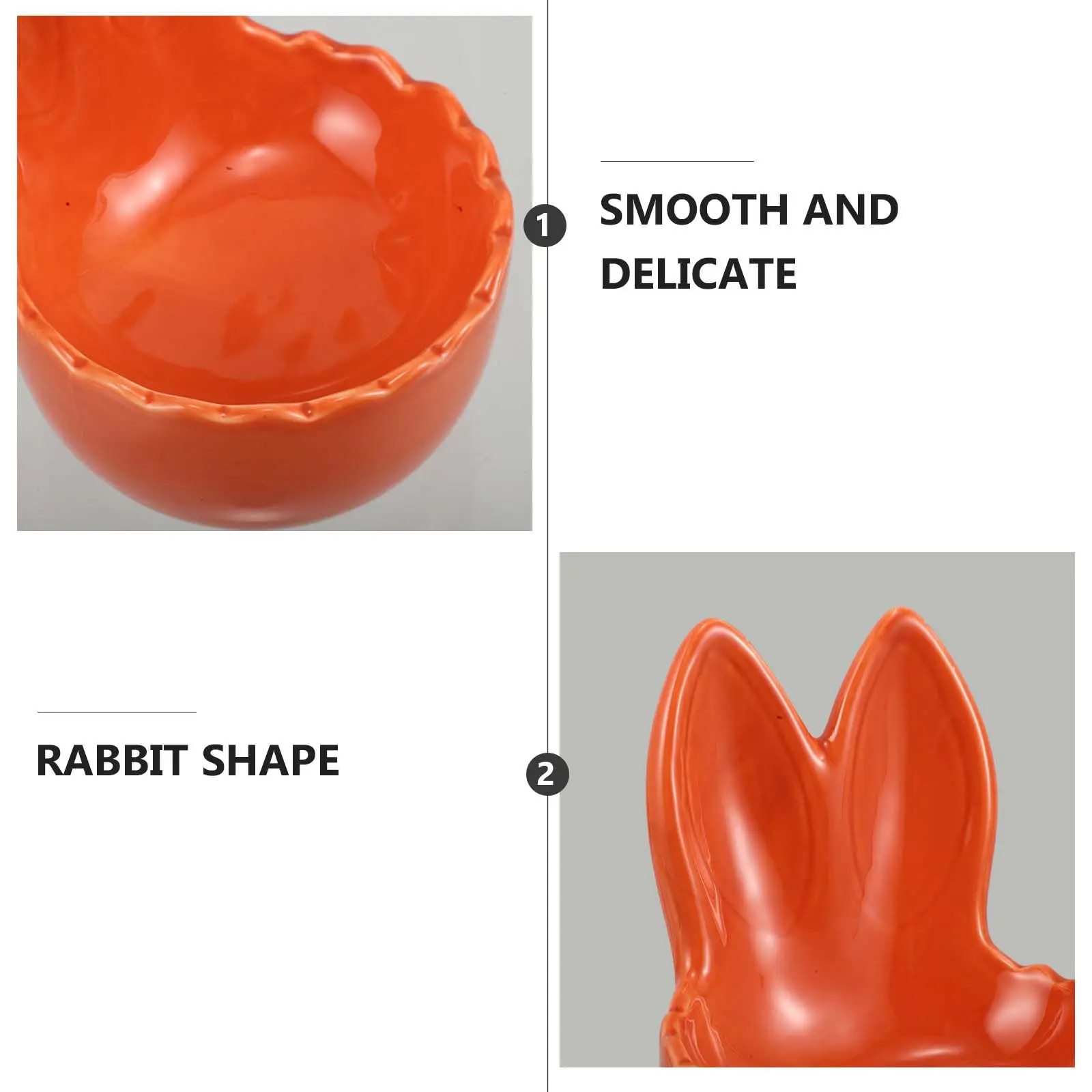 Cute Ceramic Rabbit Jewelry Tray Ring Earring Dish Animal Shape Decorative Bunny Plate for Bedroom Living Room Candy Snack