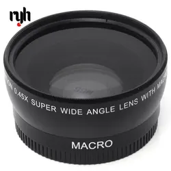 RYH 55MM 0.45x Wide Angle Lens + Macro Lens for Sony Alpha A77 A280 A290 A380 A390 A580 A590 DSLR Camera