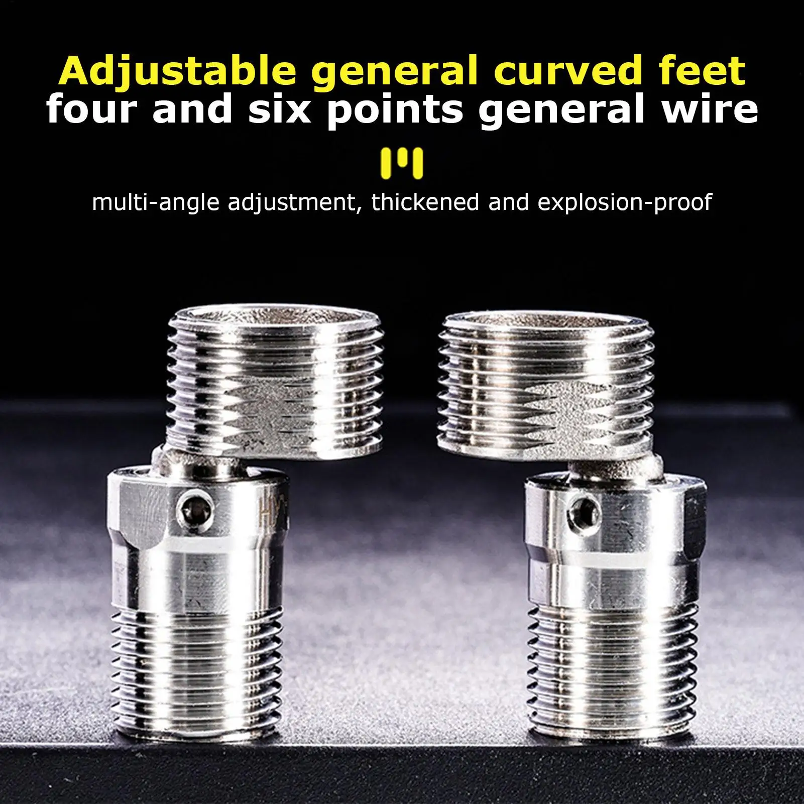 Adjustable Shower Faucet Angle Adapter Adjustable Angled Curved Faucet Foot Stainless Steel Sturdy Shower Shower Head Component