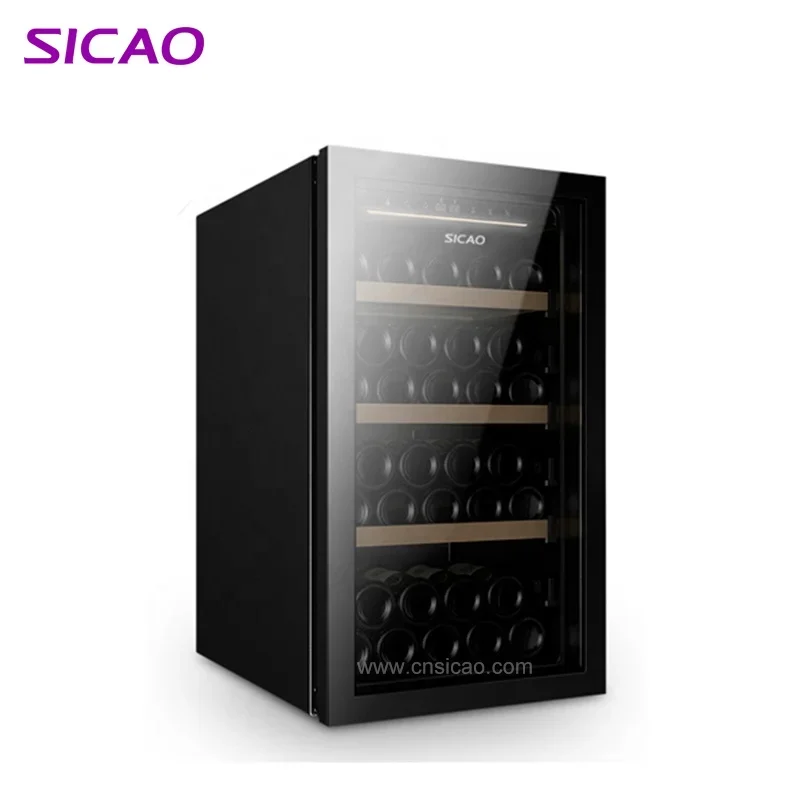 Display Silent Mini Bar Mirror Glass Door Compressor Home Use Wine Luxury Built In Wine Cooler Fridge Refrigerator