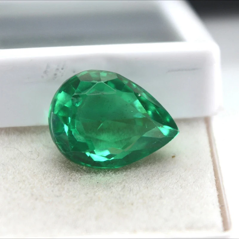 

Выращен в лаборатории Бэмбиан Изумрудная груша Лабораторные драгоценные камни Дополнительный сертификат настраиваемый размер для ювелирных изделий Камни «сделай сам»