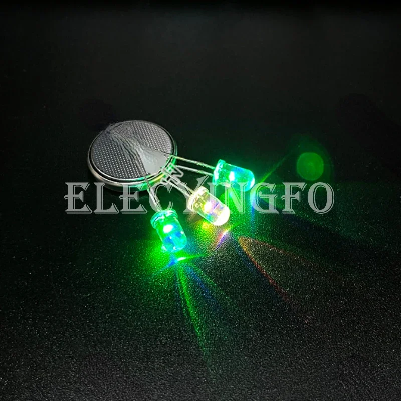 Clear LED Light Emitting Diode Lamp Bulb Round Top RGB fast/slow flashing 3mm/5mm Alternating colorful F3/F5 Indicator